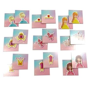 Imagem de Jogo da Memória Infantil Princesas em MDF 40 Peças