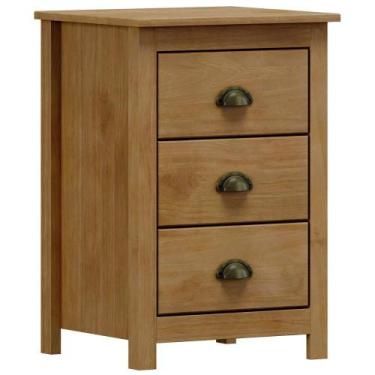 Imagem de Mesa De Cabeceira 3 Gavetas Madeira Maciça Mazzaro F06 Freijó - Lyam D