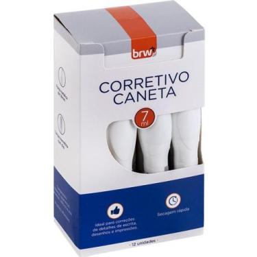 Imagem de Caneta Corretiva 7ML Ponta Metálica Caixa com 12 - BRW