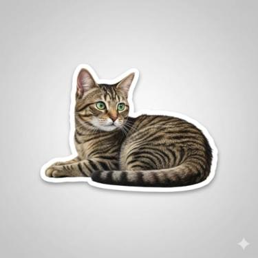 Imagem de Adesivo Decorativo para Carro e Moto, Modelo Gatinho (Adesivo28)