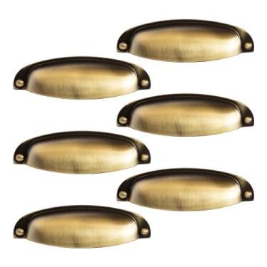 Imagem de 6 Puxador Concha Rosa Dourado Para Gaveta De Móveis Colonial (Antique Fosco)