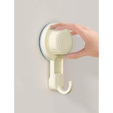 Imagem de Gancho de ventosa, ganchos de sucção de parede, ganchos para pendurar com ventosa, suporte de gancho reutilizável, ganchos de sucção a vácuo montados na parede para cozinha, toalha, banheiro, amarelo