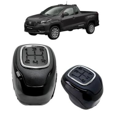 Imagem de Manopla Bola 5 Marchas Alavanca Câmbio Manual Compatível Com Strada Freedom Hard Working 1999 Á 2019 (PRETO)