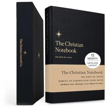 Imagem de Caderno de 365 dias de fé, caderno de oração e estudo da Bíblia para mulheres e homens, diário cristão em caixa de presente (capa dura preta)