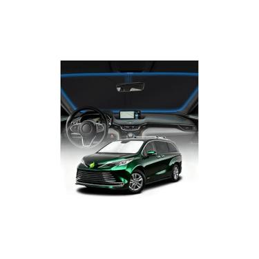 Imagem de KUST Para-brisa para-sol para Toyota Sienna Mini Van Acessórios 2021-2024 2025 Para-sol de janela Protetor de viseira de sol Blocos dobráveis Raios UV Mantenha seu carro mais fresco