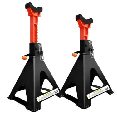 Imagem de USYATO Suportes atualizados de 3 toneladas (3 kg) com 2 barras transversais e trava dupla - Suporte de tomada de carro resistente para caminhões, SUV, carro, ferramenta de elevação de garagem UTV/ATV