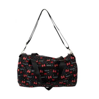 Imagem de Bolsa de Viagem Minnie Mouse Preta 25x41x25cm Disney Oficial