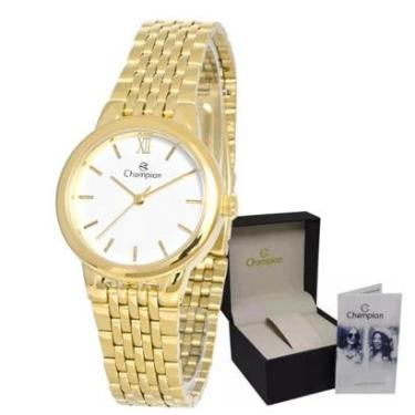 Imagem de Relógio Champion de Pulso Padrão Dourado Prova D'agua-Feminino