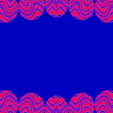 Imagem de Quadro Decorativo Abstrato Multicolor com Linhas Zig Zag - Arte Moderna para Decoração de Salas e Escritórios 40x40cm