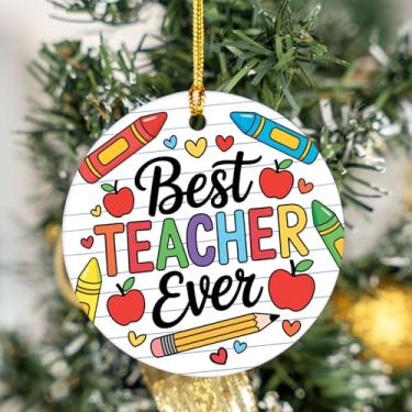 Imagem de Enfeite de Natal para professores, enfeite de agradecimento ao professor para novos professores, creche, jardim de infância, presente de lembrança do professor, presente de agradecimento ao professor