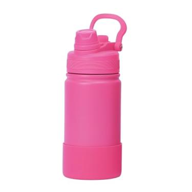 Imagem de Garrafa Térmica de Água 350ml com Alça Garrafinha 2 em 1 com Canudo e Saída Livre em Inox e Sistema Térmico a Vácuo (Pink)