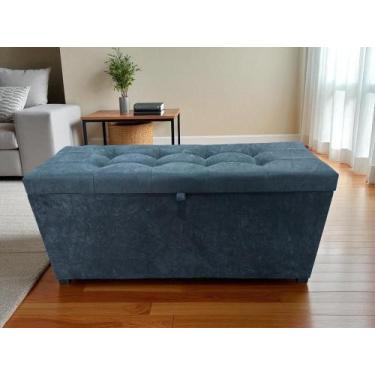 Imagem de Puff baú 1 metro decorativo com dobradiça com pistão á gás diversas co