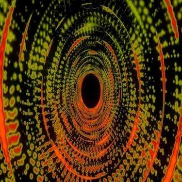 Imagem de Quadro Decorativo Abstract Colorful Circle Neon Lights Background para Parede Moderna 50x50cm