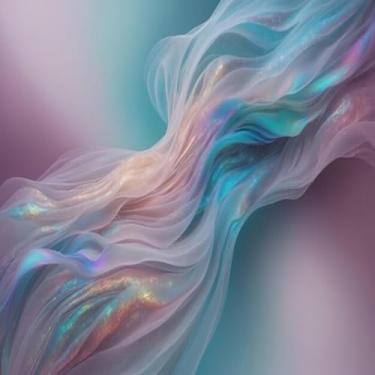 Imagem de Quadro Decorativo Abstrato Colorido com Textura Fractal para Parede Moderno 40x40cm