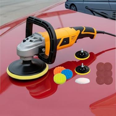 Imagem de Polidor Lixadeira Elétrico 1480W Angular de Mão Automotivo 7 Pol 180mm Nakan Com Acessórios (220V)