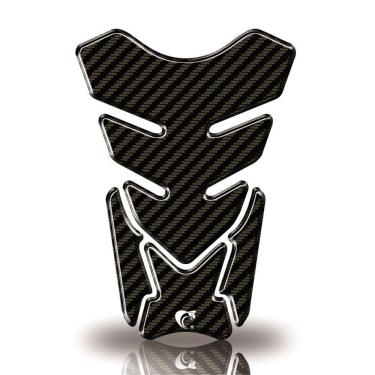 Imagem de Protetor De Tanque Adesivo Moto Cg Twister Cb Factor Fazer Gsx-S Carbono Preto Neutro Preto