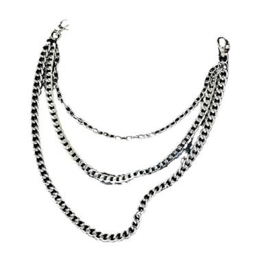Imagem de ZeriLion Corrente para calças, corrente punk gótica para jeans, hip hop, bolso em camadas, acessórios para cinto para homens e mulheres, Eboy Egirl