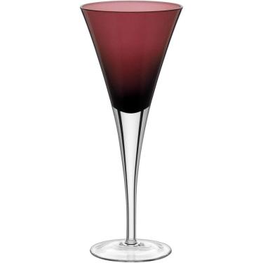 Imagem de TAÇA CHAMPANHE 23x9x9cm 270ml VIDRO ROSA 6PÇ PÉ TRANSP