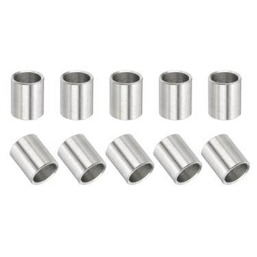 Imagem de PATIKIL Espaçador de aço inoxidável 304, espaçador de metal redondo, 10 peças, furo de 5/40.6 cm x 3/20.3 cm OD x 1/5.1 cm de comprimento, bucha isolante de parafuso não rosqueado para parafusos de