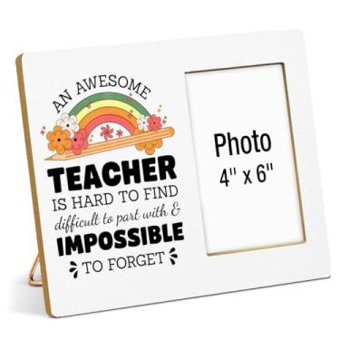 Imagem de XFFJGVR Porta-retrato para presentes de agradecimento ao professor, presente de agradecimento de fim de ano, para mulheres, homens, professores, aposentadoria, formatura, volta às aulas, molduras de