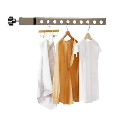 Imagem de Hhsdyl Varal Robusto para Poupar Espaço, Secador de Roupas Portátil em Aço Carbono, Montagem na Parede com Encaixe para Lavandaria, Varanda e Casa de Banho,Gray,A