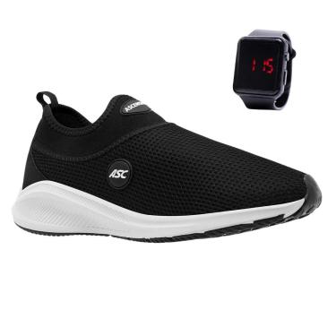 Imagem de Tênis Masculino Gmm Shoes para Caminhada Academia Sem Cadarço + Relógio-Masculino