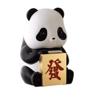Imagem de ZABEES Cofrinho fofo panda, cofrinho de resina, melhor aniversário de Natal para decoração de casa com o significado de ficar rico