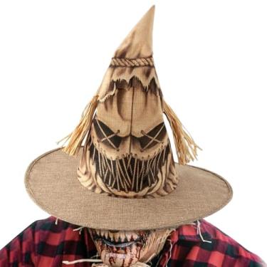 Imagem de Chapéu de bruxa de Halloween | Chapéu unissex para atividades de dramatização, adereços leves de cosplay, acessório de fantasia para eventos temáticos de fazenda