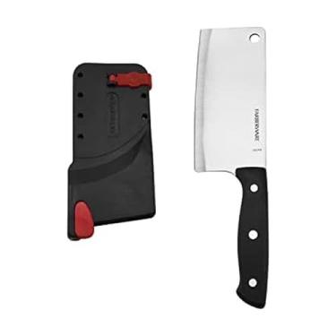 Imagem de Farberware Faca de Cutelo Rebite Triplo Autoafiável Edgekeeper, 15 cm, Preta