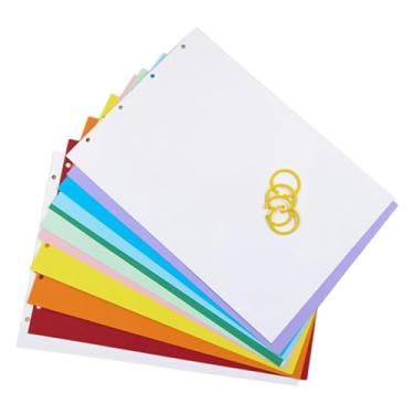 Imagem de Colaxi Papel cartão para artesanato, convites de festa, papel para desenho, cartolina branca tamanho em branco, Colorido com 3 Anéis