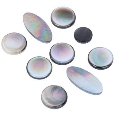 Imagem de Alomejor Conjunto de Botões de Saxofone, 9 Peças, Saxofone Tenor Com Superfície Lisa, ótimos Acessórios de Instrumento Musical para Decoração