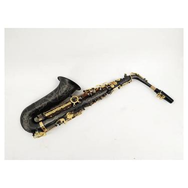 Imagem de Saxofone profissional E-Flat Saxofone alto/instrumento de sopro preto níquel ouro branco cobre saxofone latão saxofone kit para iniciantes