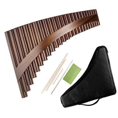 Imagem de Flauta de panela feita à mão com 25 tubos de chave G para mão direita, instrumento de sopro de madeira tradicional, flauta de panela feita de bambu