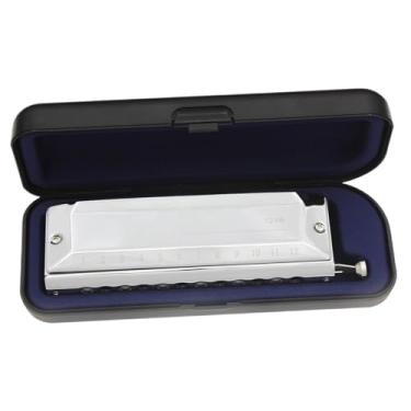 Imagem de Gaita cromática profissional com 12 furos, nível de desempenho profissional, 48 notas, instrumento adulto iniciante