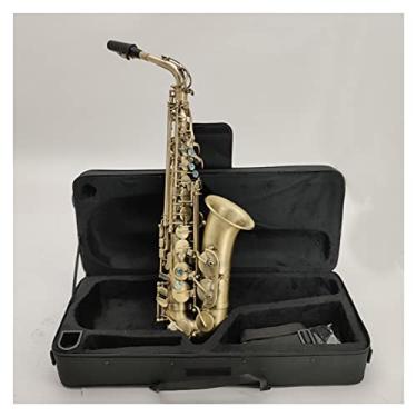 Imagem de Saxofone Profissional Saxofone Alto E Flat Vintage Bronze Vermelho Bronze Saxofone Antigo Latão Saxofone Sax Kit Iniciantes (Cor: Vermelho Cobre Antigo)