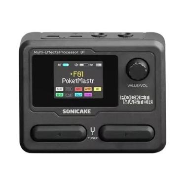 Imagem de Guitarra Elétrica Portátil Sonicake Pocket Master Com Máquina De Bater