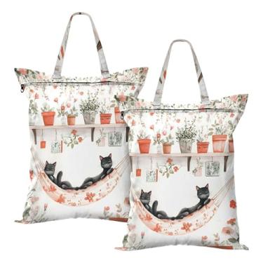 Imagem de SEHANY 2 peças de sacos grandes de lavanderia com alça, à prova d'água, bolsa de roupa para viagem e natação