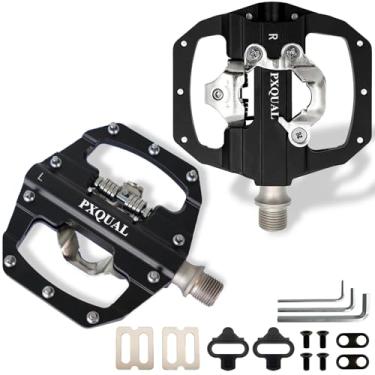 Imagem de Pedais de bicicleta SPD, pedal de mountain bike de 9/40.6 cm, pedais sem clipe selados de liga de alumínio compatíveis com travas do tipo SPD - fácil de encaixar e retirar