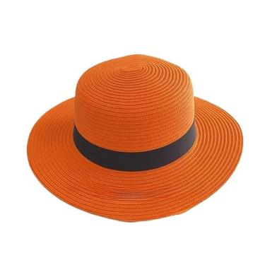 Imagem de Palha dobrável para a piscina das mulheres do chapéu de praia(LARANJA)