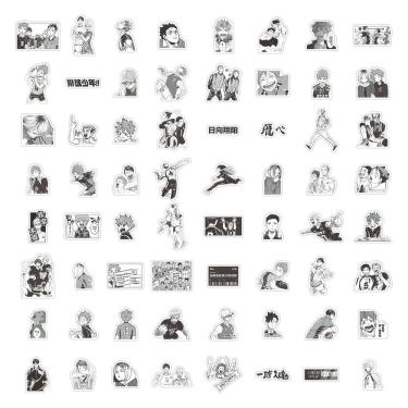 Imagem de Adesivos Haikyuus Anime 65 peças de decalques de desenho animado para impermeabilização