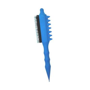 Imagem de harayaa Escova para Desfiar Cabelo, Portátil, Ideal para Viagem, Profissional, Ferramenta de Estilização Feminina, Pente para Desfiar e Controlar as Pontas do, Azul