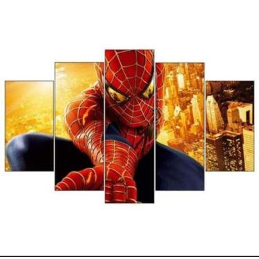 Imagem de quadro decorativo 5 peças modelo  homen aranha - autopc