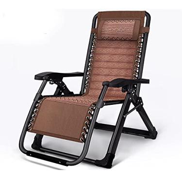 Imagem de LMJYU Cadeira de praia portátil super largura 55 cm dobrável gravidade zero, espreguiçadeira, para pessoas resistentes, poltrona reclinável de piscina/exterior, suporta 400 kg