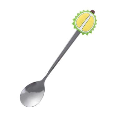 Imagem de Colher de café, garfo de frutas, utensílios de café, sorvete, jantar, açúcar, sobremesa, colheres para mexer (colher Durian)