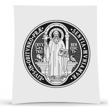 Imagem de Graviarte - Cartela 5 Adesivos Medalha São Bento DTF UV Prova D'água