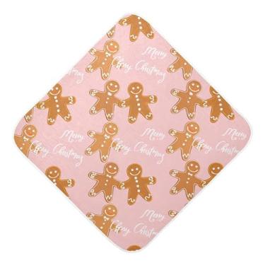 Imagem de Burbuja Toalha de banho masculina de gengibre para bebês - Toalha com capuz de musselina macia e absorvente para recém-nascidos, 89 x 89 cm