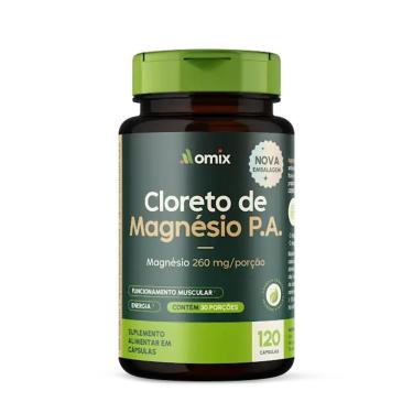 Imagem de Cloreto de Magnésio P.A. - 120 Cápsulas - Omix-Unissex