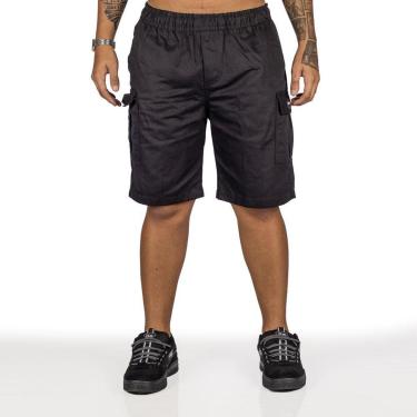 Imagem de Bermuda Overking Cargo Sarja Preto (Preto)-Masculino