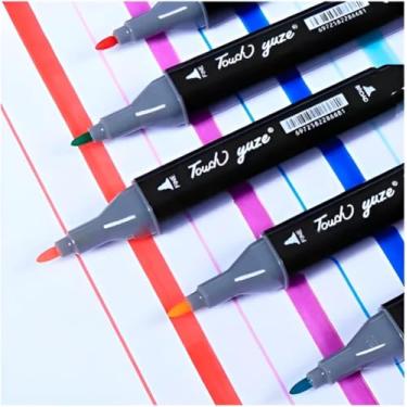 Imagem de Kit de Marcadores Artísticos 24 Cores Ponta Dupla (Fina + Brush), Secagem Rápida, Tinta à Base de Álcool, Estojo Premium – Para Lettering, Desenho, Mangá e Ilustração