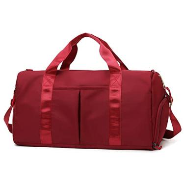 Imagem de Bolsa de Academia com Separação Seco e Molhado Compartimento para Sapatos Esporte Viagem Treino Yoga Atividades Esportiv